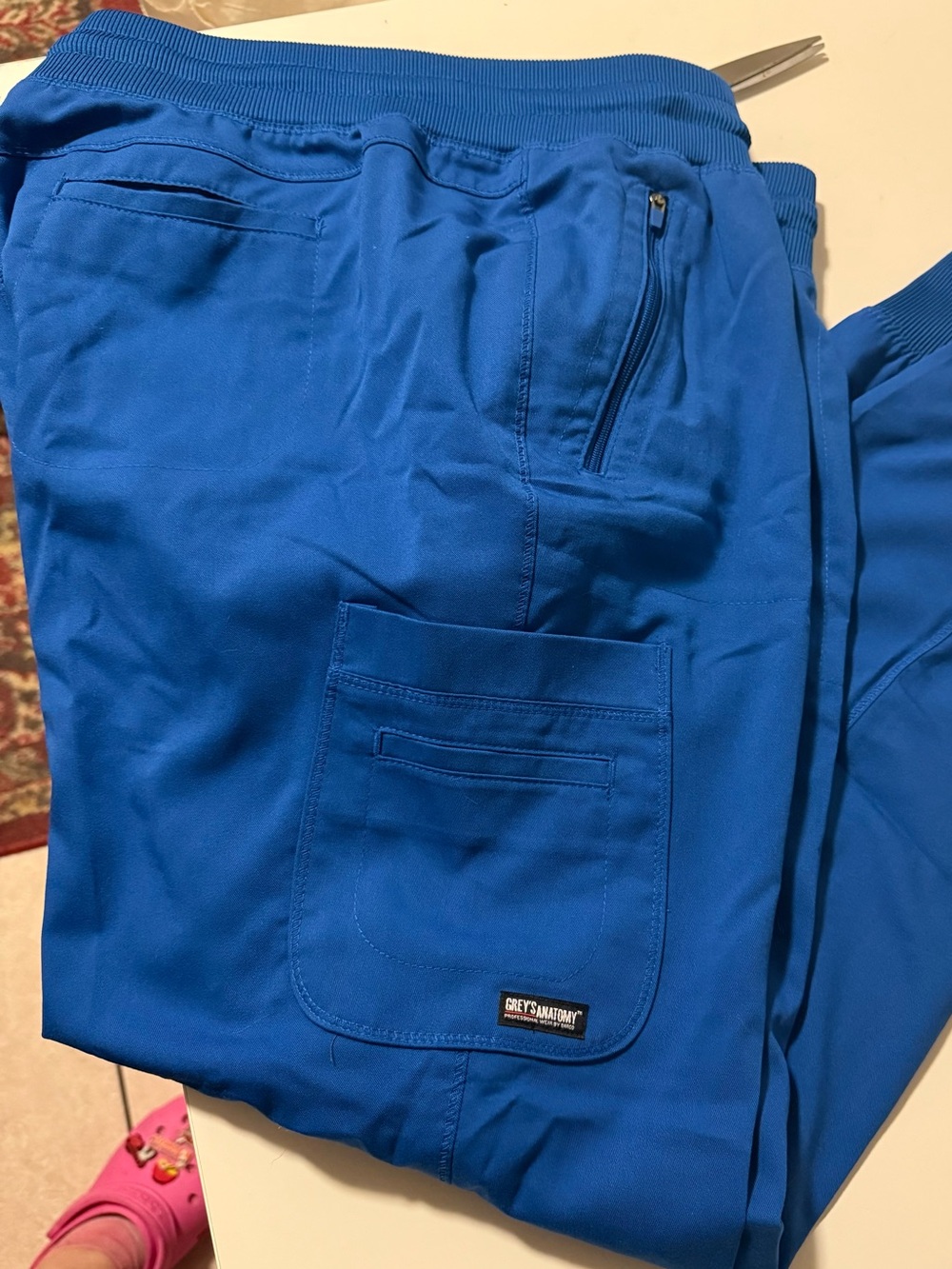 Grey's Anatomy Blue Cargo Jogger Scrub Pants